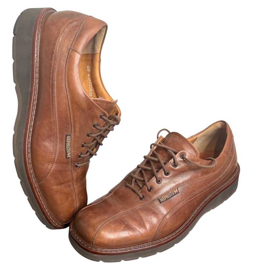 Mephisto Abel Goodyear Welt Air Relax Men 10 Leather Lace Up Shoes‎ Oxford Brown